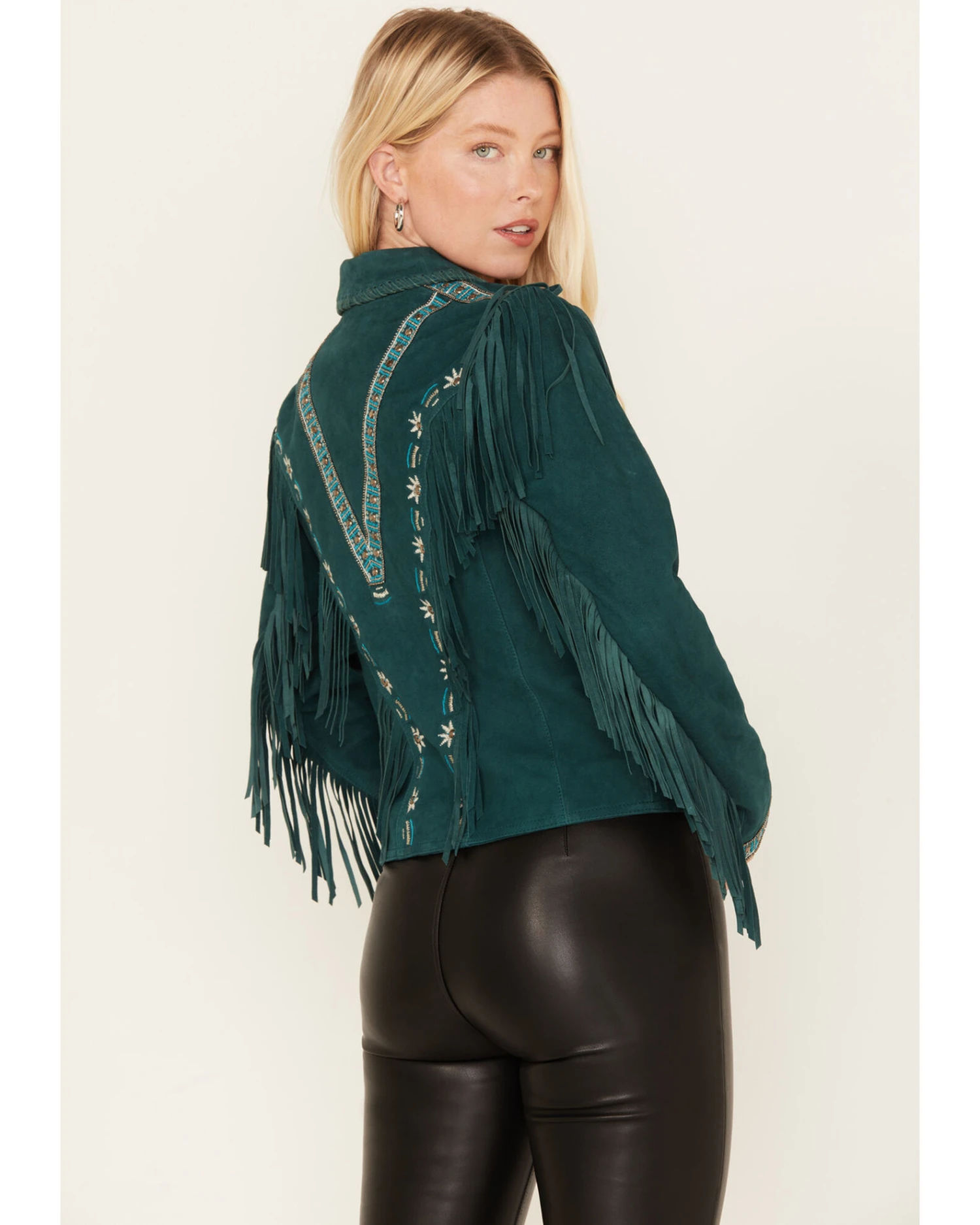 Shyanne Women's Suede Fringe Jacket - Image 4