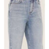 Cleo + Wolf Women's Medium Wash Short Straight Cuffed Jeans
