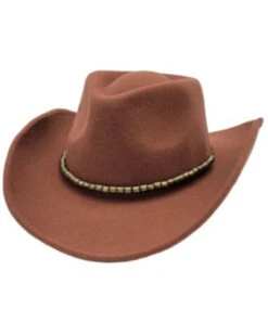 Nikki Beach Women's Cognac Blaze Fedora Hat