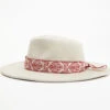 Nikki Beach Women's Mink Cheyenne Ribbon Fedora Hat