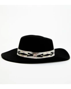 Nikki Beach Women's Black New Moon Fedora Hat