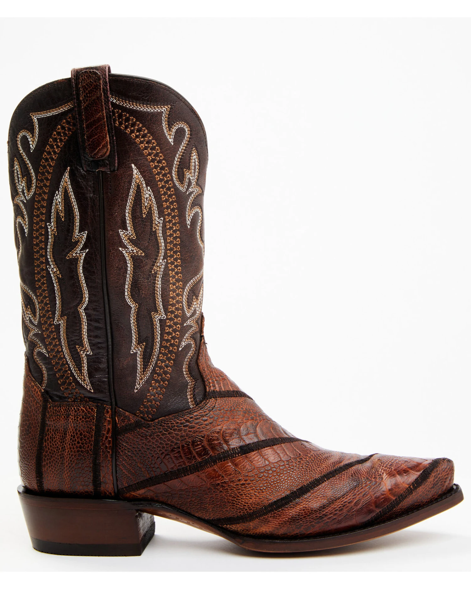 Dan Post Men's Exotic Wrapped Ostrich Leg Western Boots - Snip Toe - Image 2