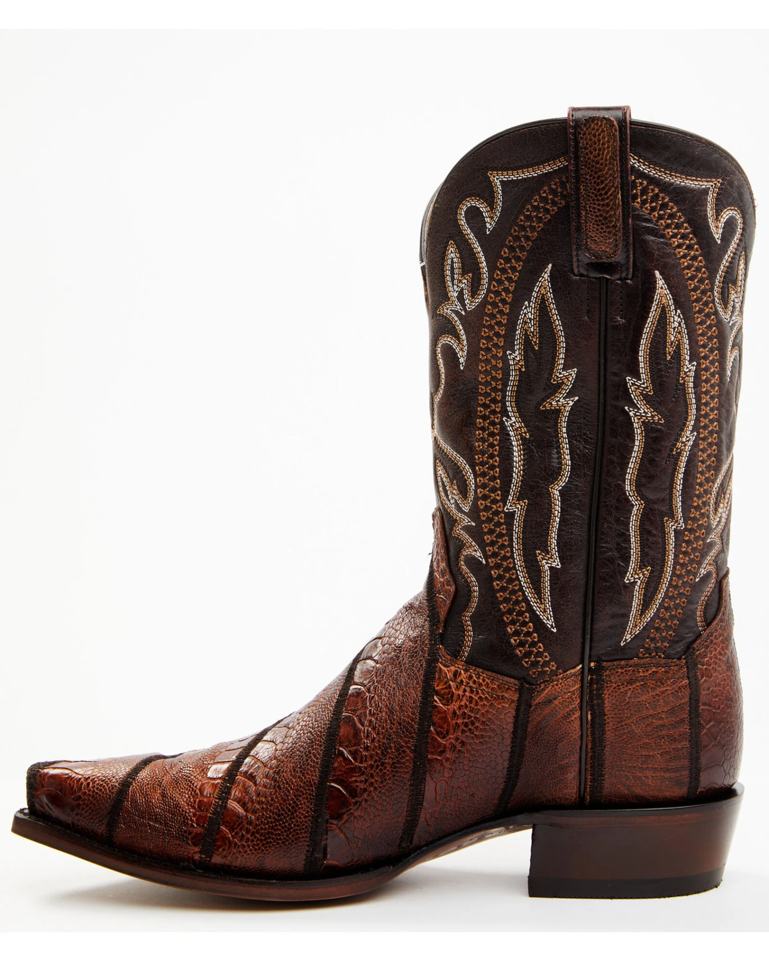 Dan Post Men's Exotic Wrapped Ostrich Leg Western Boots - Snip Toe - Image 5