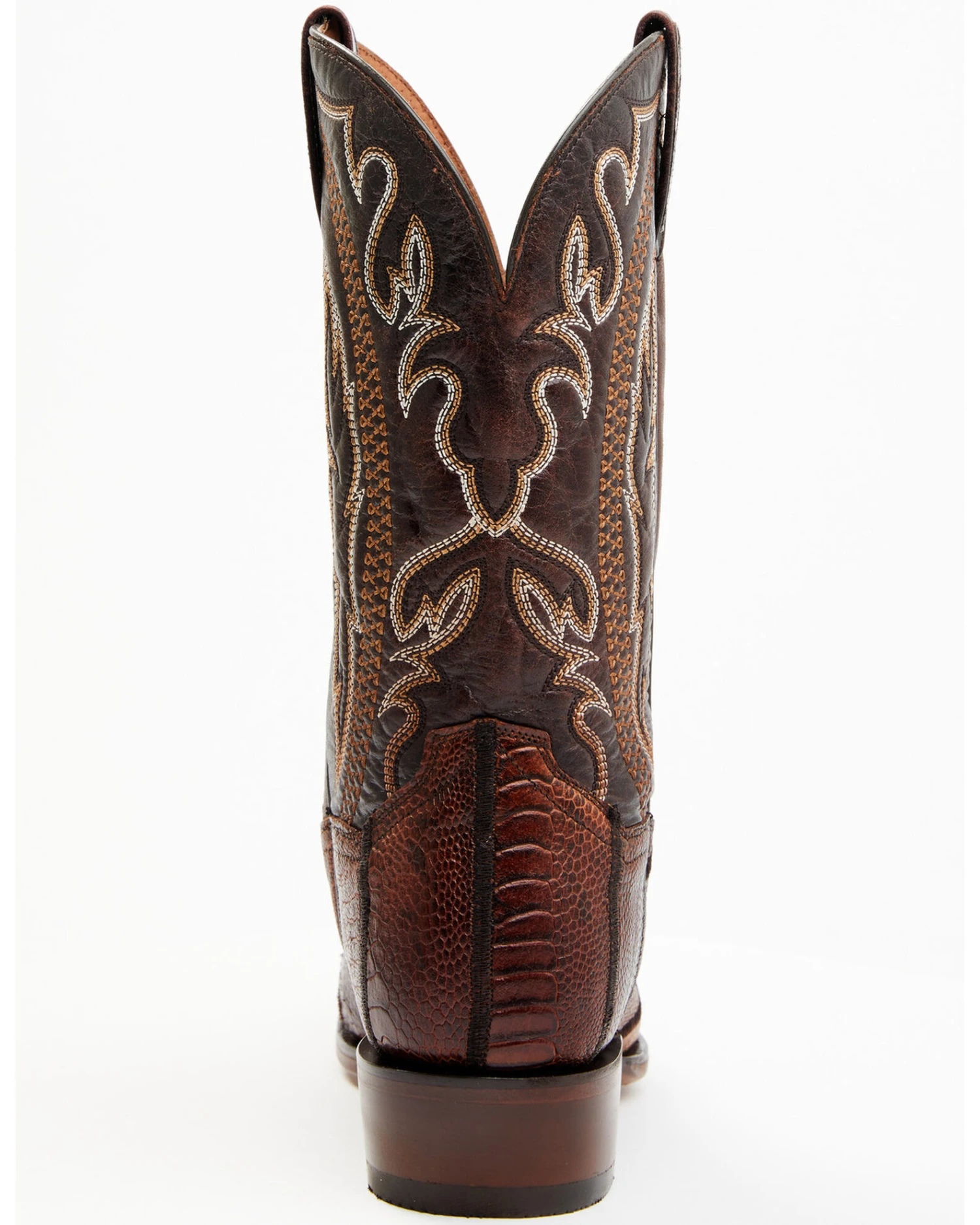 Dan Post Men's Exotic Wrapped Ostrich Leg Western Boots - Snip Toe - Image 4
