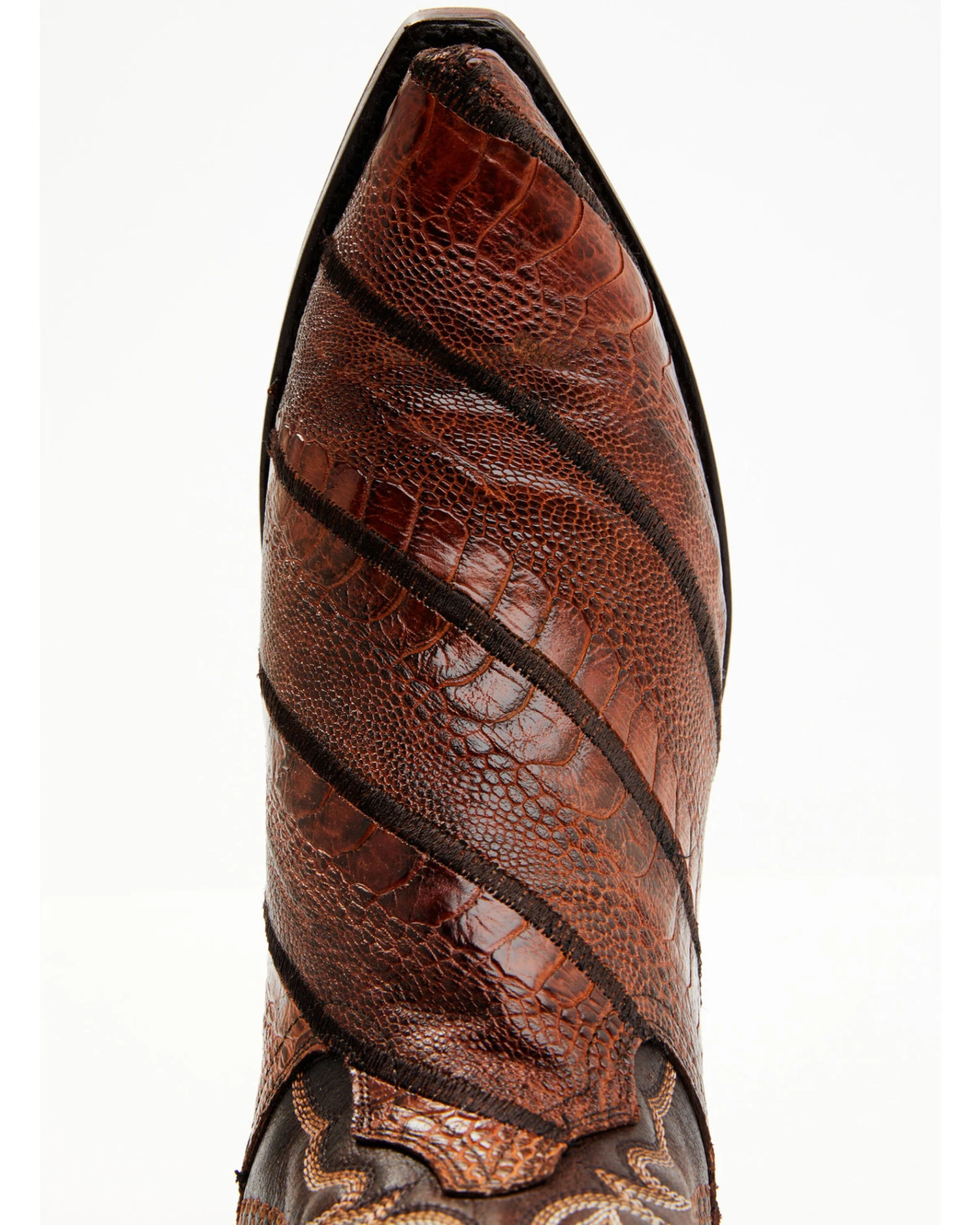 Dan Post Men's Exotic Wrapped Ostrich Leg Western Boots - Snip Toe - Image 7