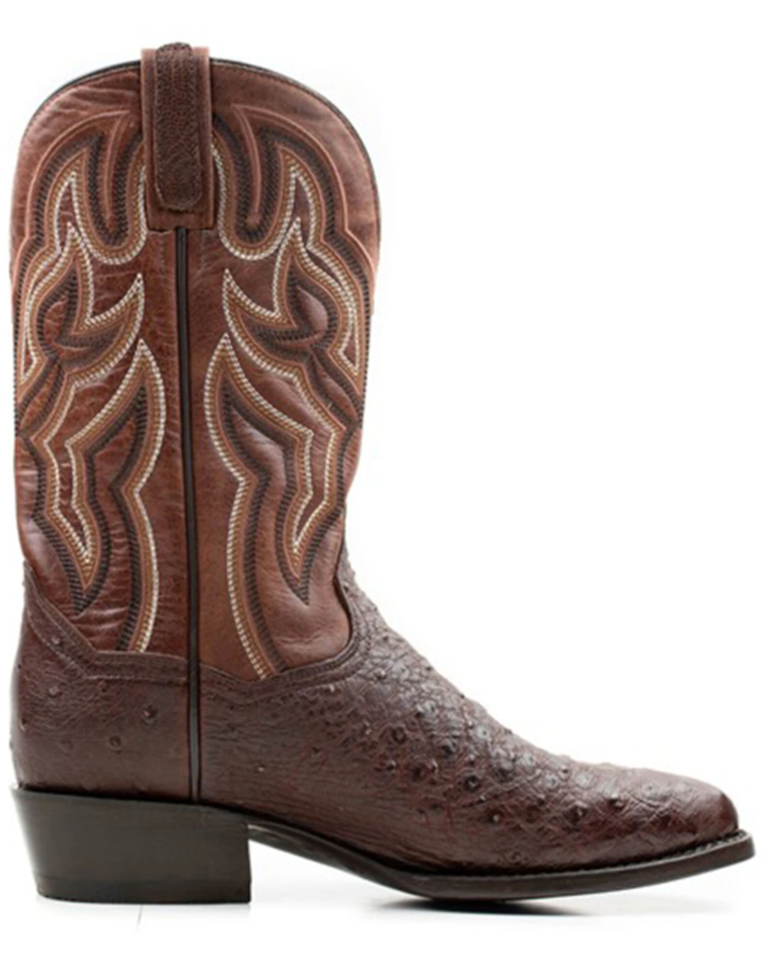 Dan Post Men's 12" Hand Ostrich Quill Exotic Western Boots - Medium Toe - Image 5