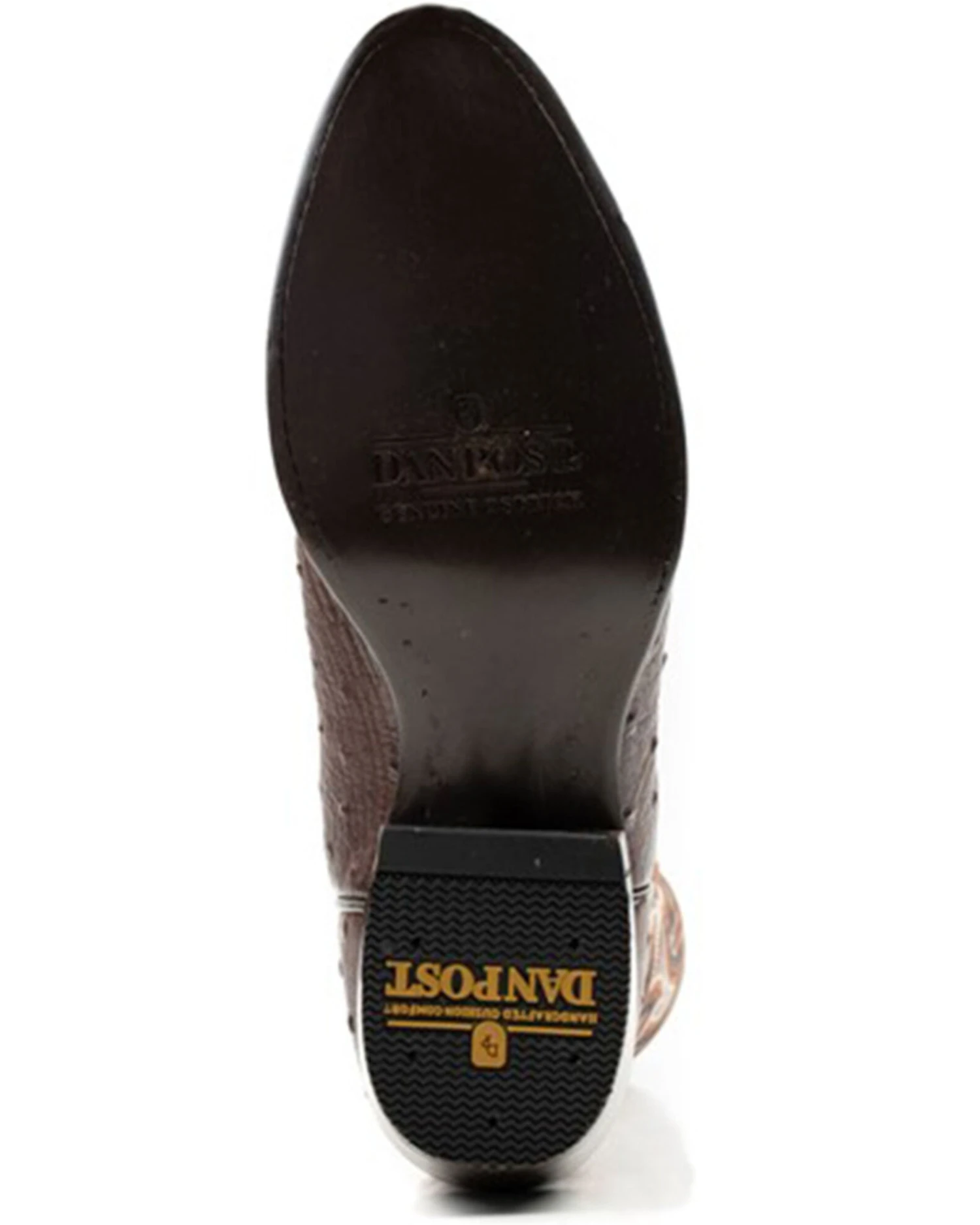 Dan Post Men's 12" Hand Ostrich Quill Exotic Western Boots - Medium Toe - Image 6