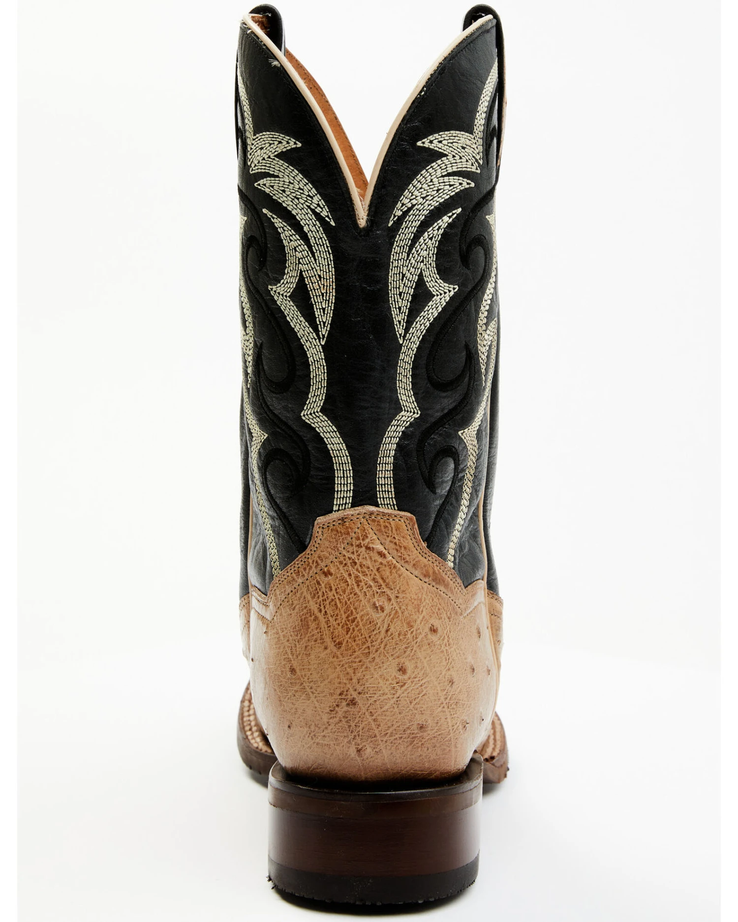 Dan Post Men's Hand Ostrich Quill Western Boots - Broad Square Toe - Image 2