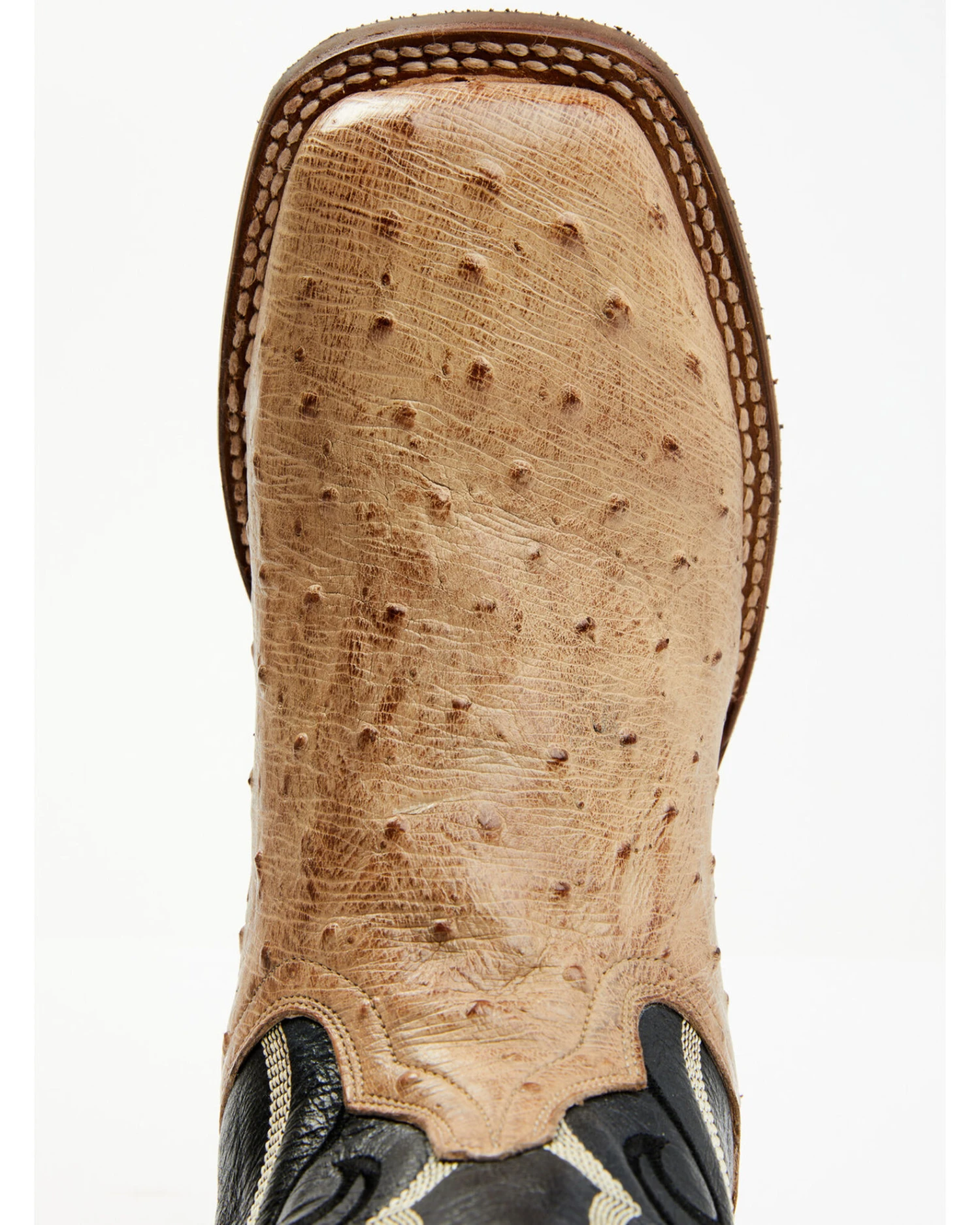 Dan Post Men's Hand Ostrich Quill Western Boots - Broad Square Toe - Image 7