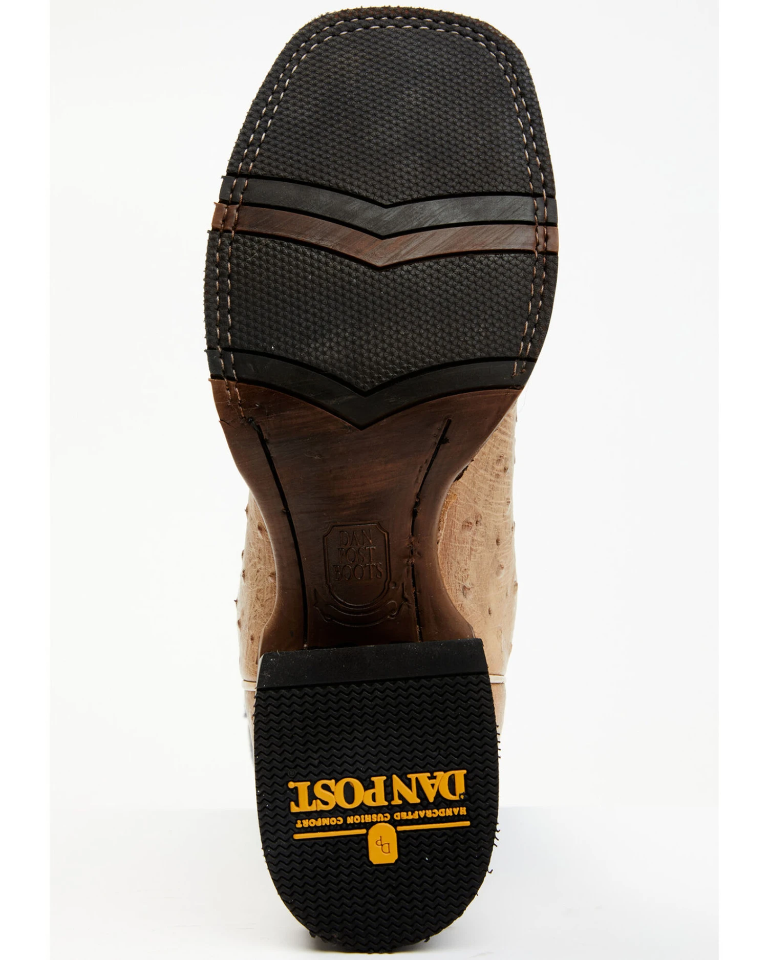 Dan Post Men's Hand Ostrich Quill Western Boots - Broad Square Toe