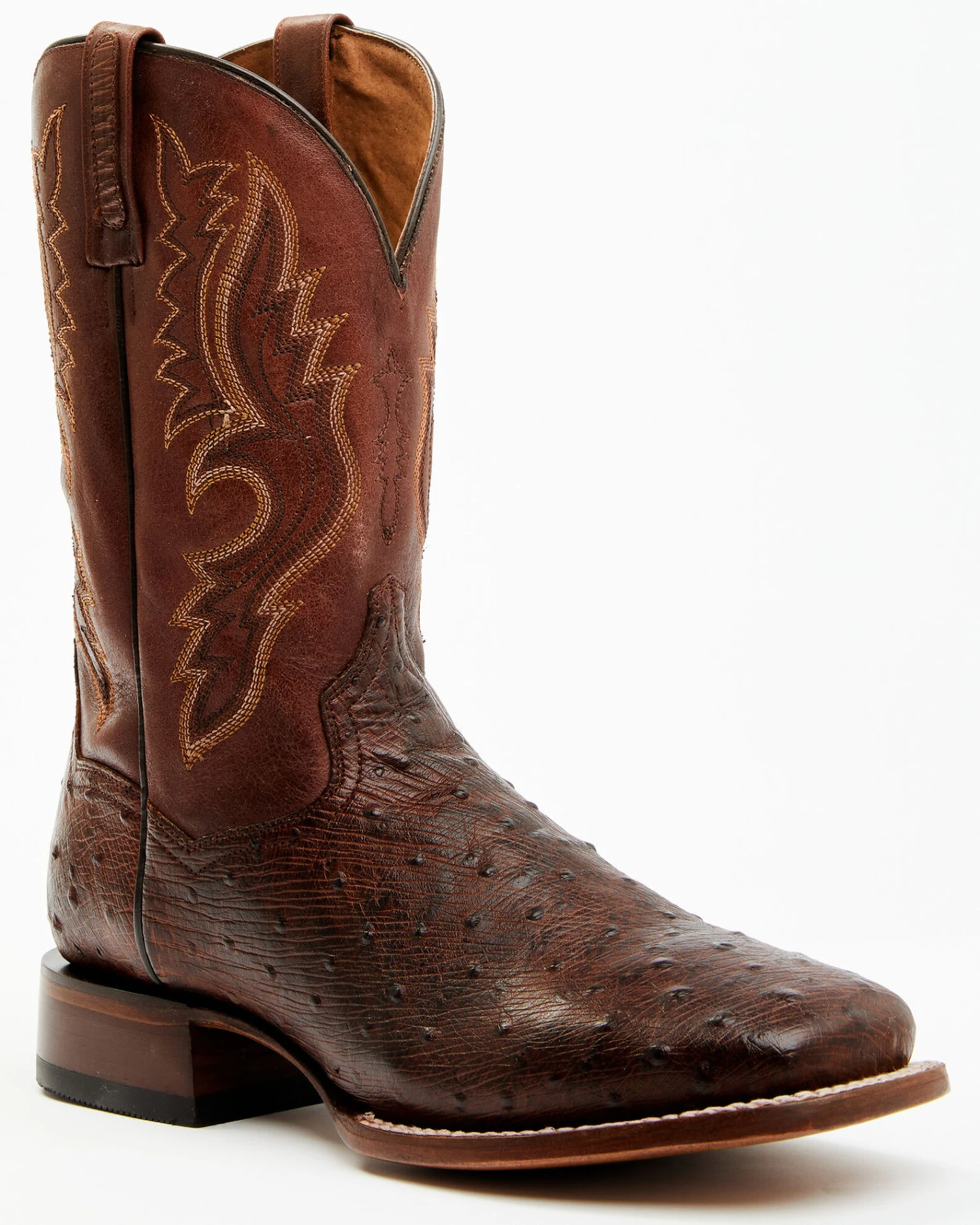 Dan Post Men's Exotic Full Quill Ostrich Western Boots - Broad Square Toe - Image 5