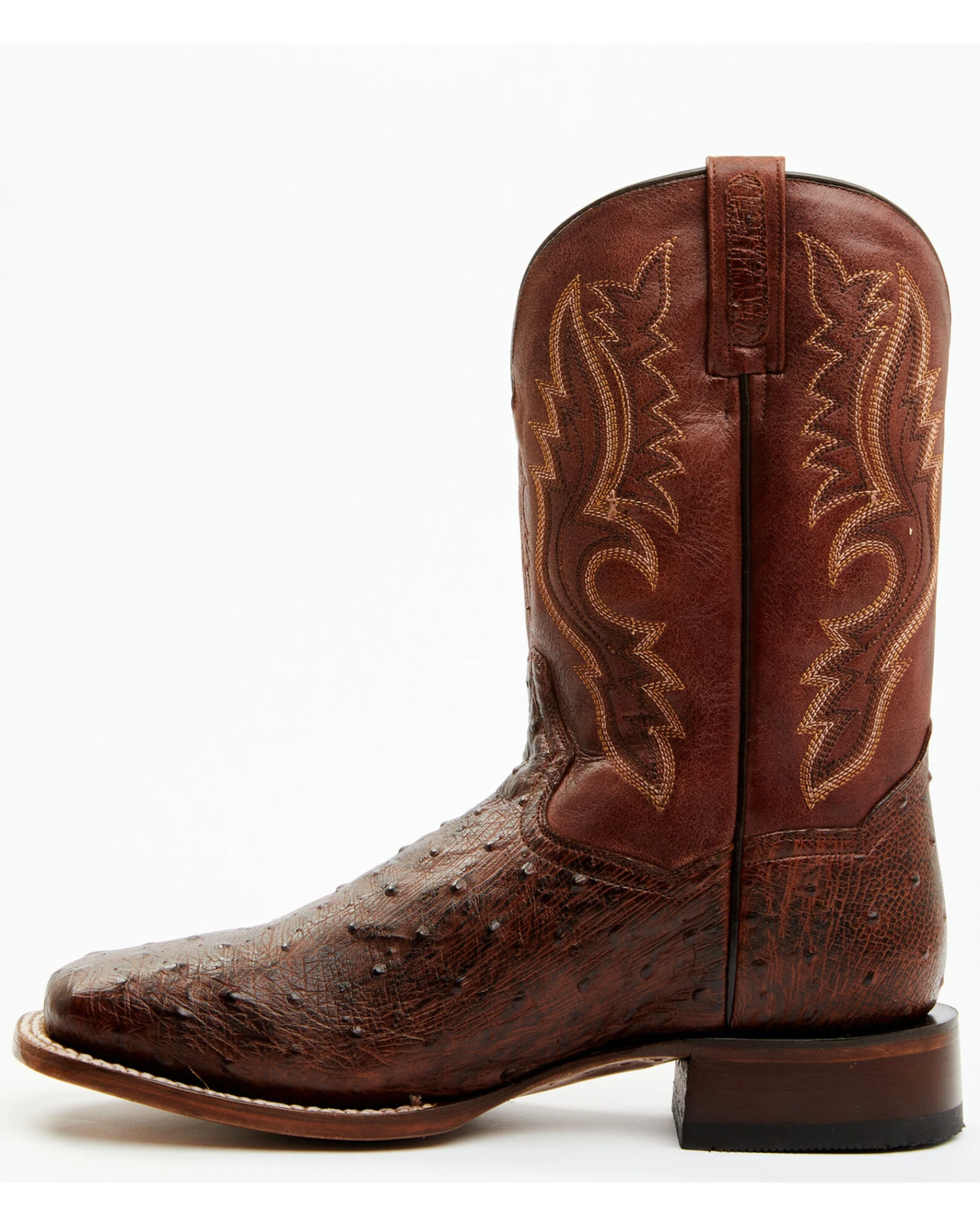 Dan Post Men's Exotic Full Quill Ostrich Western Boots - Broad Square Toe - Image 6