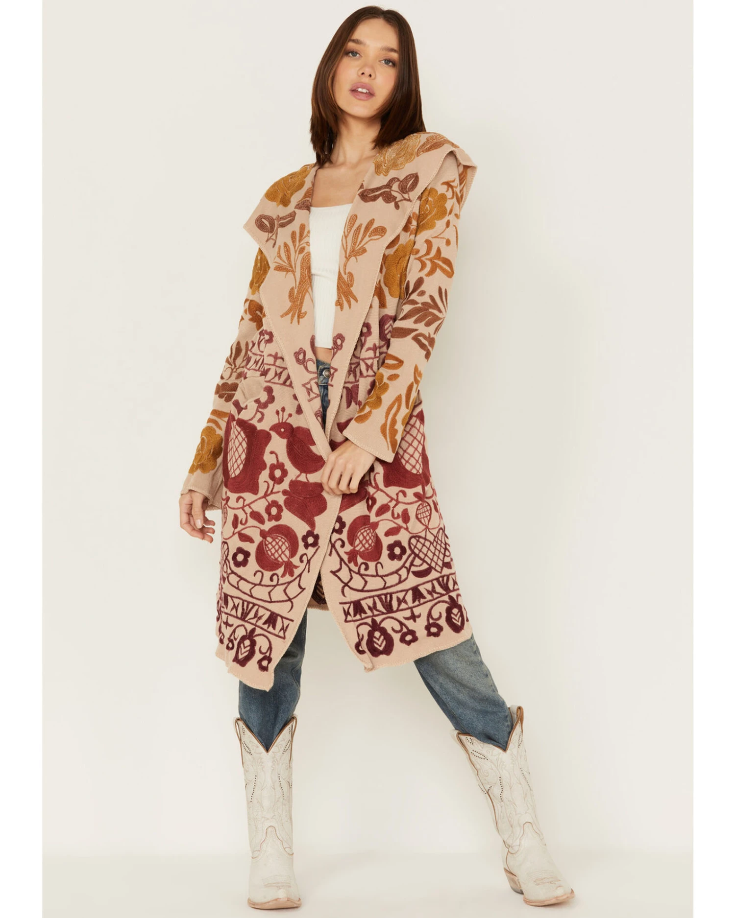 Johnny Was Women's Floral Embroidered Selene Duster - Image 3