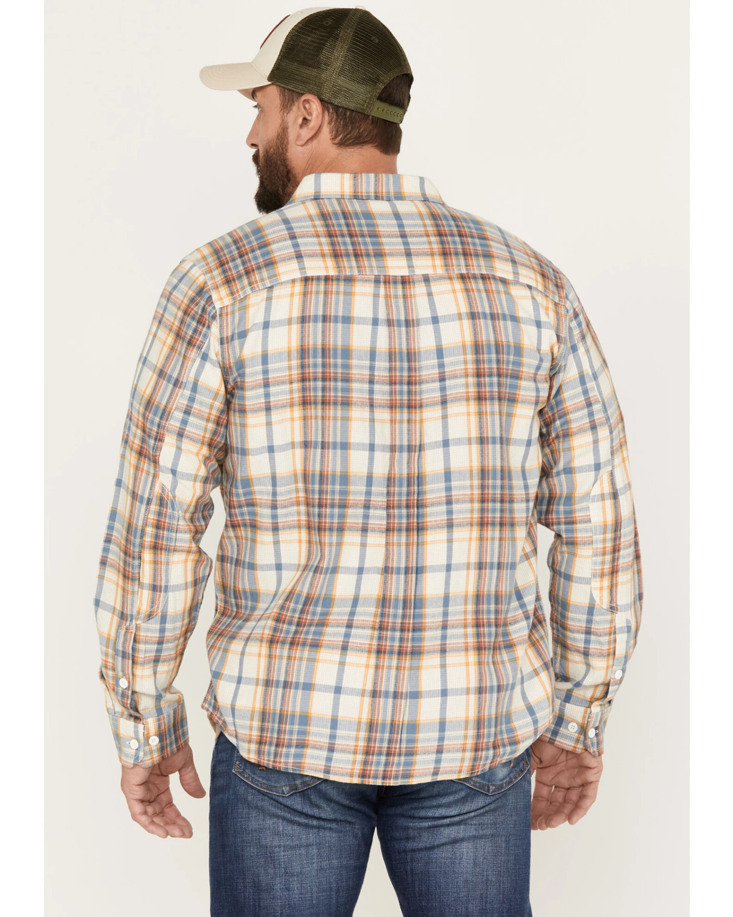 Brothers & Sons Men's Casual Plaid Print Long Sleeve Woven Shirt - Image 4