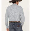 Blue Ranchwear Men's Plaid Print Long Sleeve Western Pearl Snap Shirt
