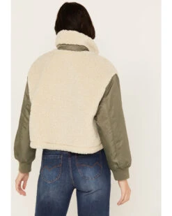 Cleo + Wolf Women's Zip-Up Cropped Jacket