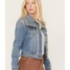Idyllwind Women's Shiloh Drive Embellished Denim Trucker Jacket
