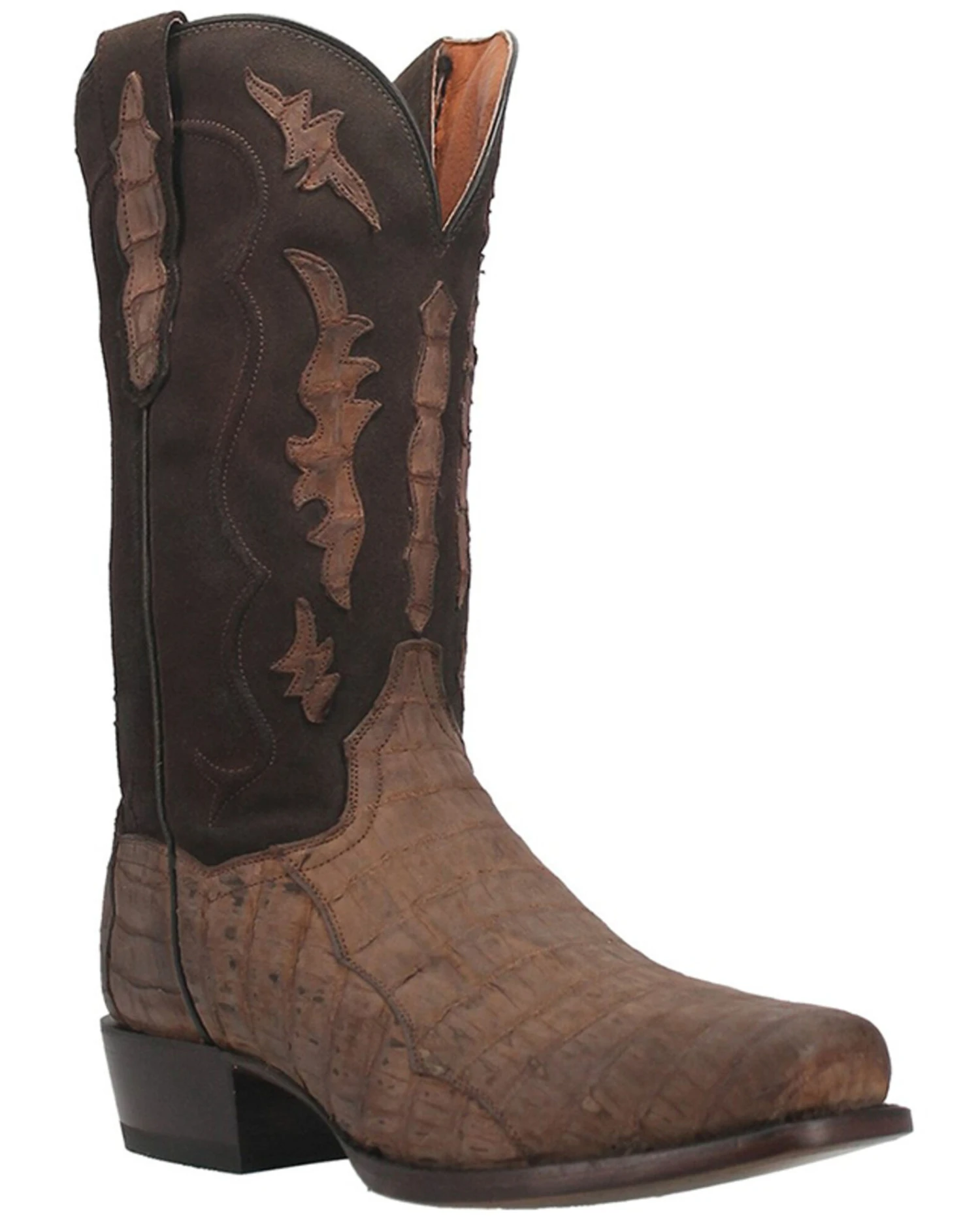 Dan Post Men's Stalker Exotic Caiman Western Boot - Square Toe - Image 2