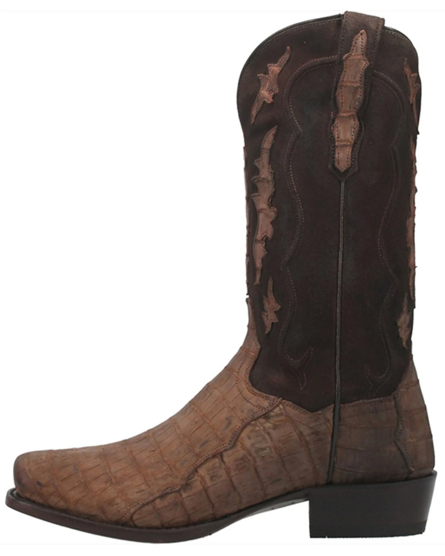Dan Post Men's Stalker Exotic Caiman Western Boot - Square Toe - Image 7