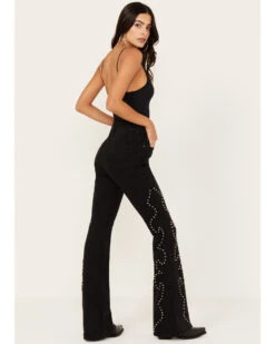 Idyllwind Women's Alameda High Risin Studded Stretch Flare Jeans