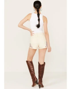 Shyanne Women's Mid Rise Americana Embroidered Shorts