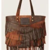 Corral Women's Fringe Distressed Leather Tote Bag