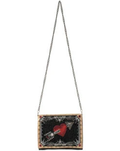Mary Frances Straight To My Heart Beaded & Embroidered Crossbody Bag