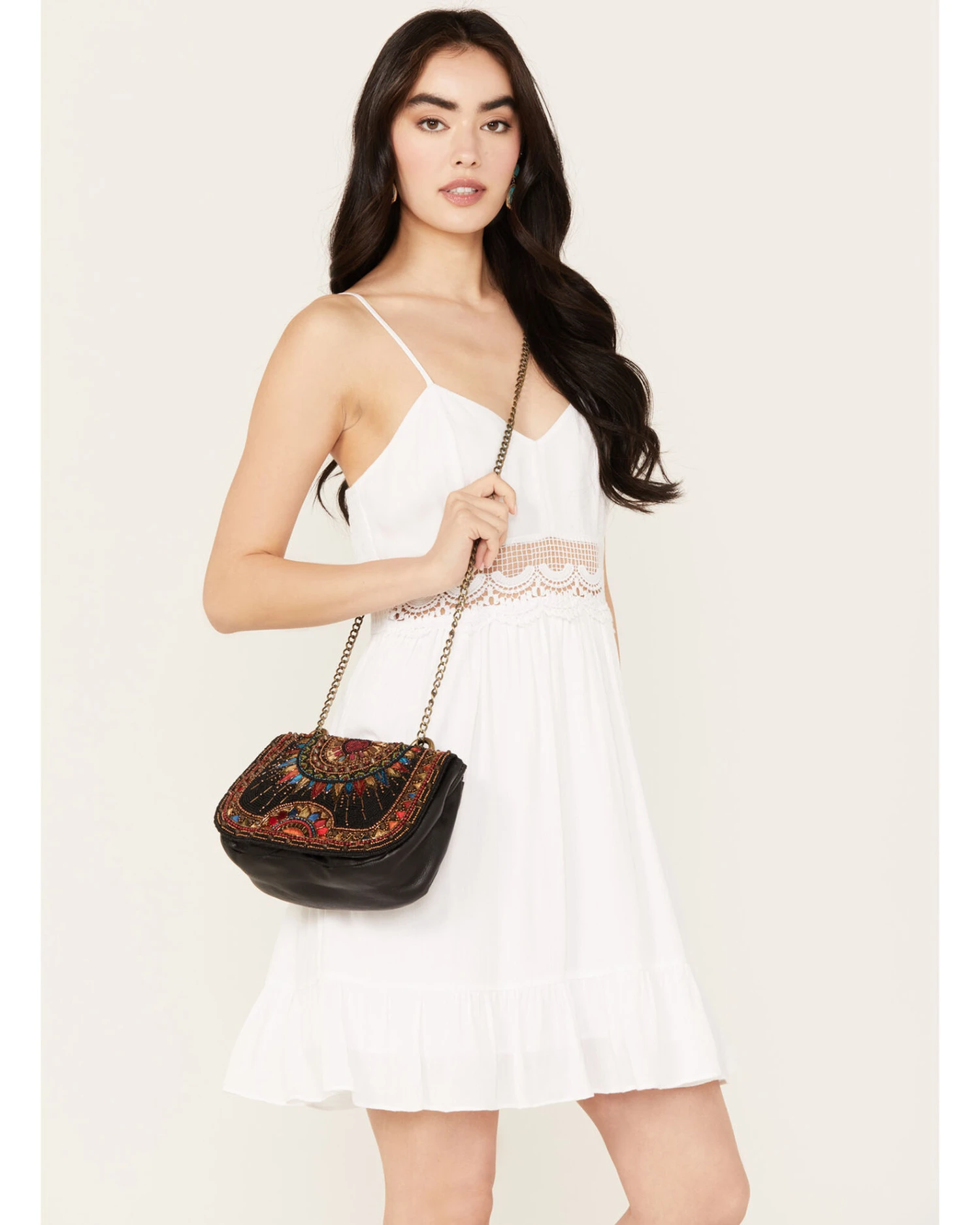 Mary Frances Use Your Imagination Multicolored Beaded Crossbody Handbag - Image 6