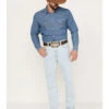 Blue Ranchwear Men's Mountain West Light Wash Stackable Straight Stretch Denim Jeans