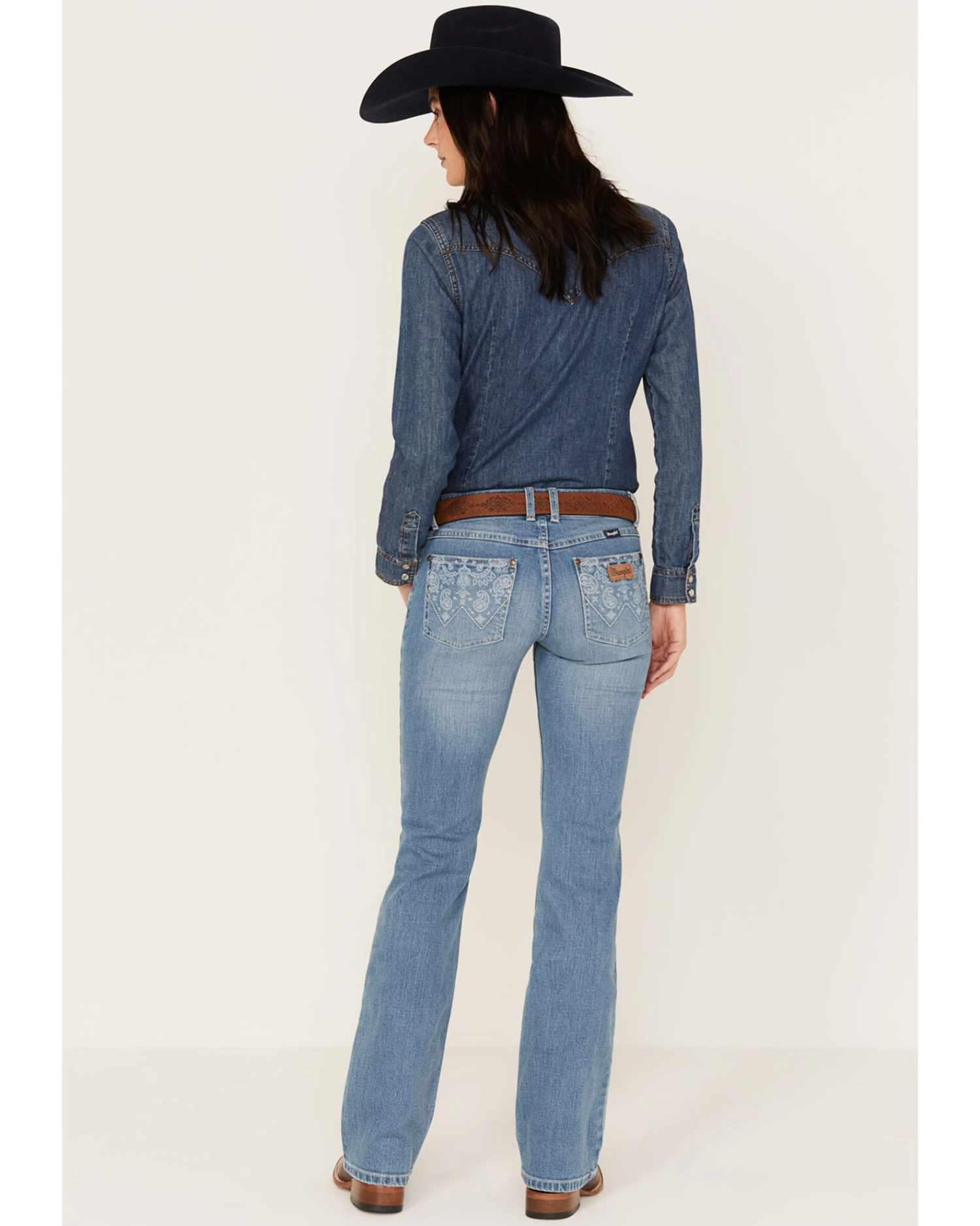 Wrangler Retro Women's Mid Rise Medium Wash Paige Bootcut Jeans - Image 2