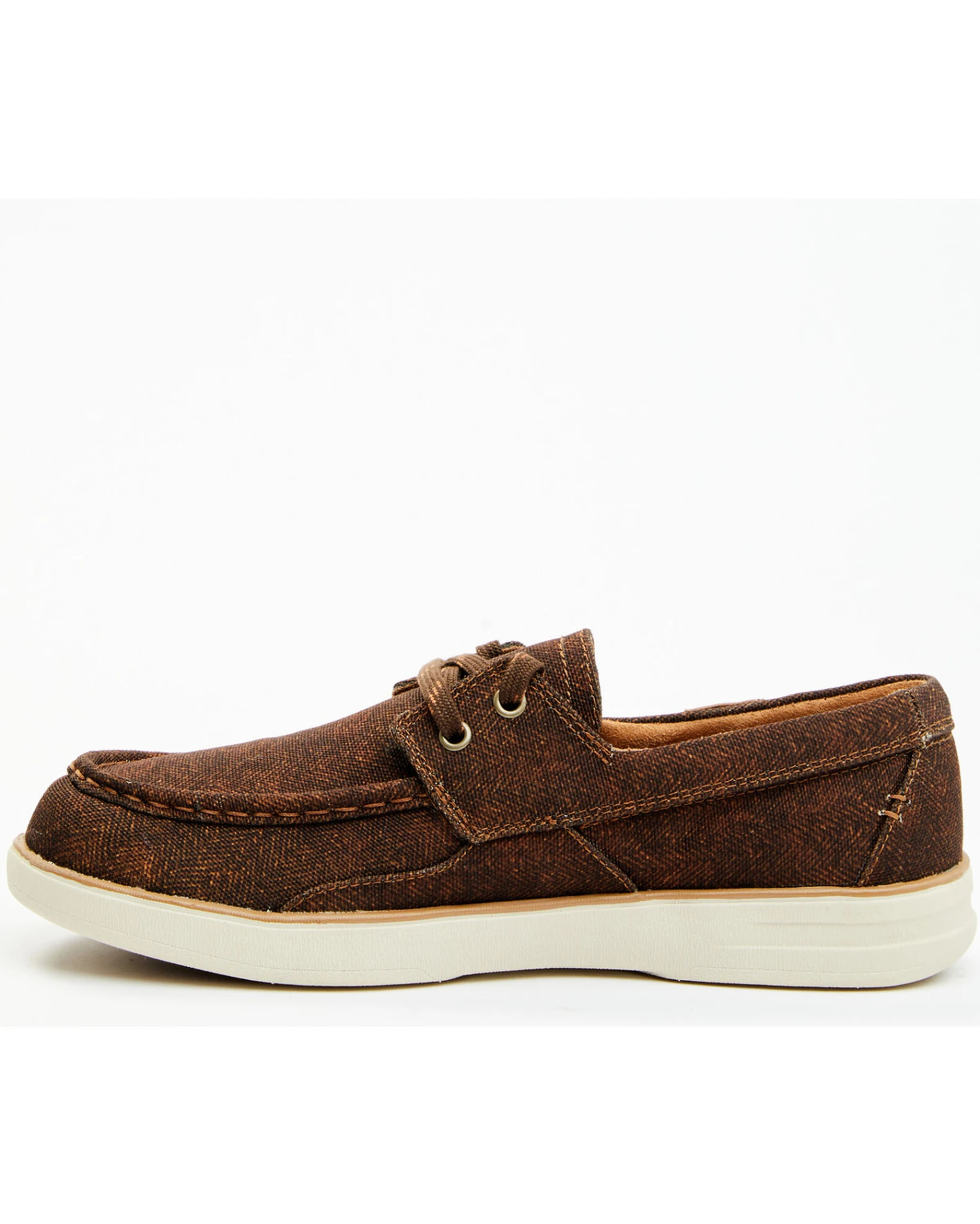 RANK 45 Men's Sanford Herringbone Western Casual Shoes - Moc Toe - Image 4