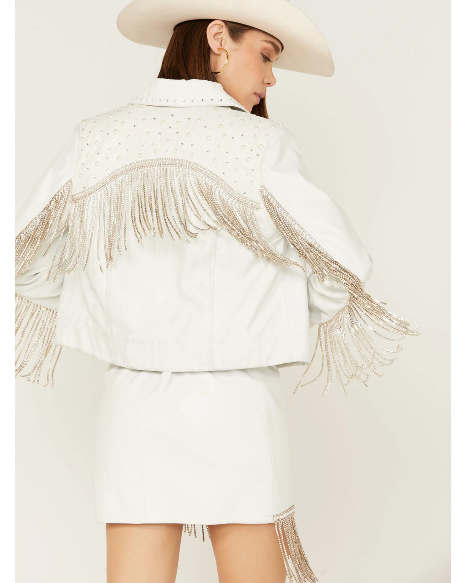 Boot Barn X Double D Women's Exclusive Rhinestone & Fringe Bridal Jacket