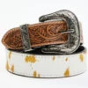 Shyanne Women's Cowhide And Floral Tooled Belt
