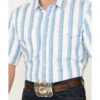 Panhandle Men's Serape Striped Short Sleeve Western Pearl Snap Shirt