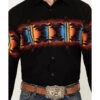 Panhandle Men's Southwestern Border Long Sleeve Western Snap Shirt