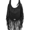 American West Women's Hair-On Studded Fringe Crossbody