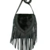 American West Women's Hair-On Fringe Saddle Crossbody