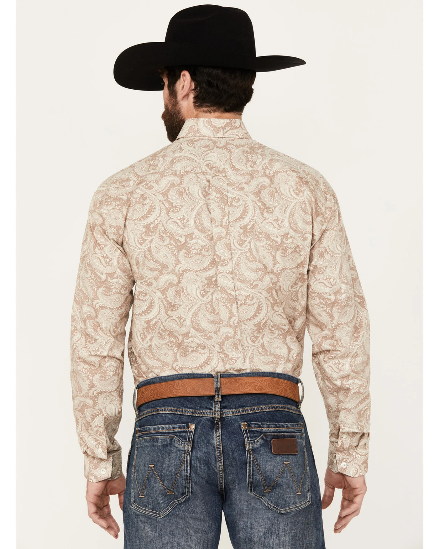 Stetson Men's Paisley Print Long Sleeve Button Down Western Shirt - Image 4