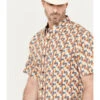 RANK 45 Men's Abstract Geo Print Short Sleeve Button-Down Shirt