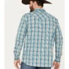 Moonshine Spirit Men's Agave Plaid Print Long Sleeve Western Snap Shirt