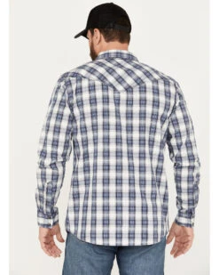 Moonshine Spirit Men's Rattler Plaid Print Long Sleeve Western Snap Shirt