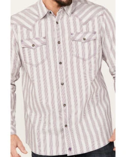 Moonshine Spirit Men's Cosmic Dobby Striped Long Sleeve Western Snap Shirt
