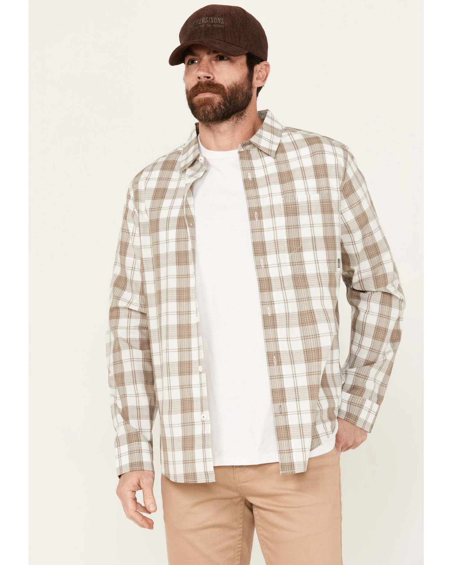 Brothers & Sons Men's Sallisaw Plaid Print Performance Long Sleeve Button-Down Western Shirt - Image 2