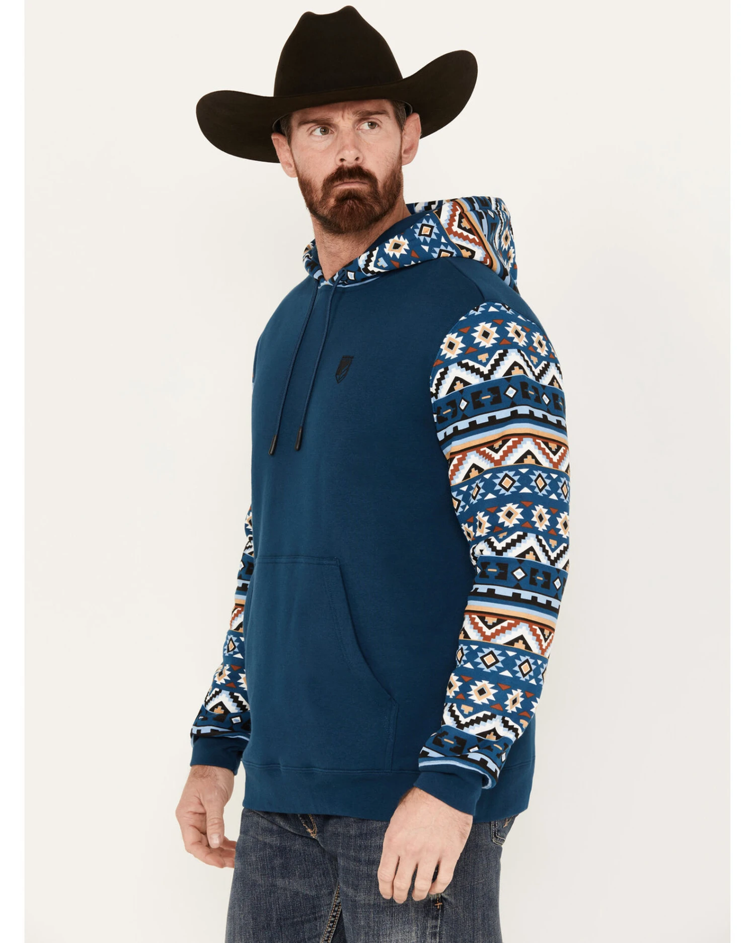 RANK 45 Men's Southwestern Hooded Sweatshirt - Image 3