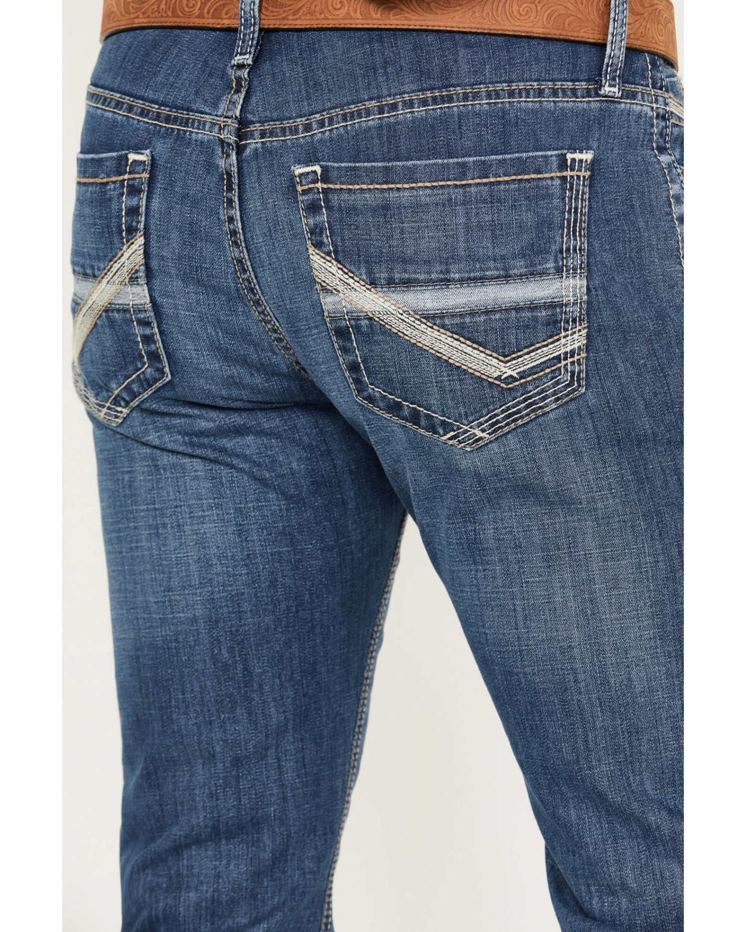 Cinch Men's Ian Medium Stonewash Slim Boot Performance Stretch Denim Jeans - Image 3