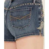 Idyllwind Women's Onslow Medium Wash Mid Rise Rebel Embellished Stretch Shorts
