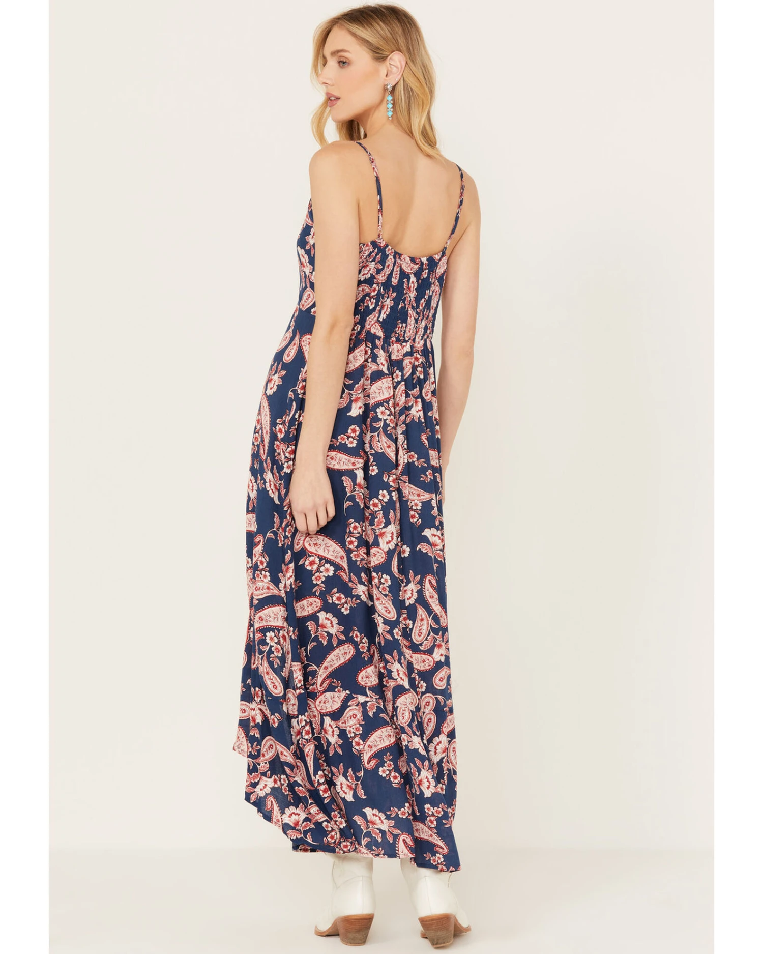 Wild Moss Women's Paisley Print High Low Maxi Dress - Image 3