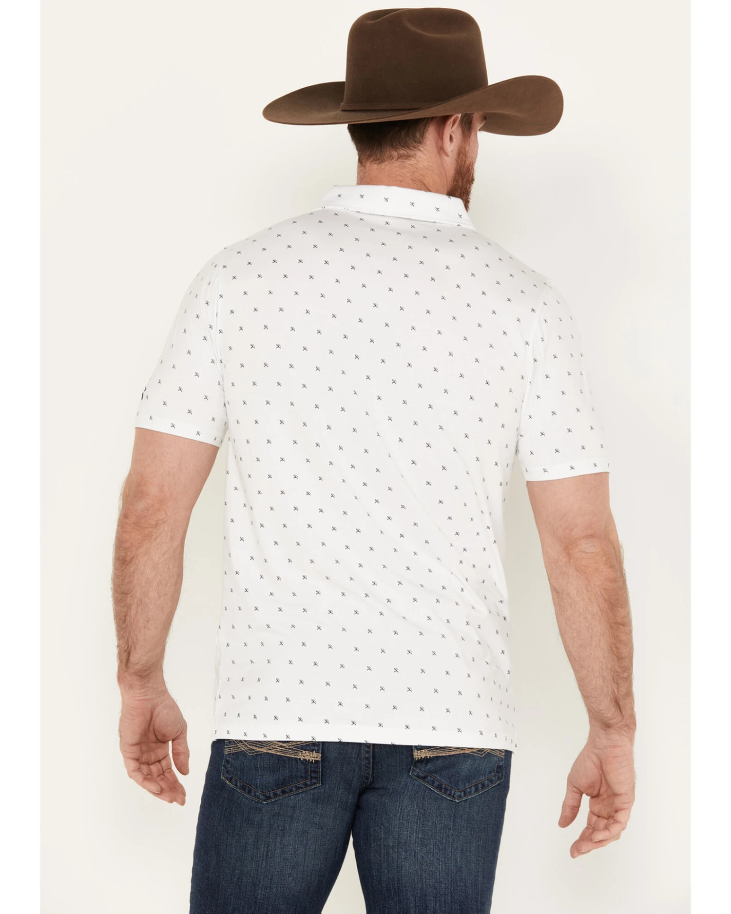 Hooey Men's Hot-Shot Mini Logo Print Polo