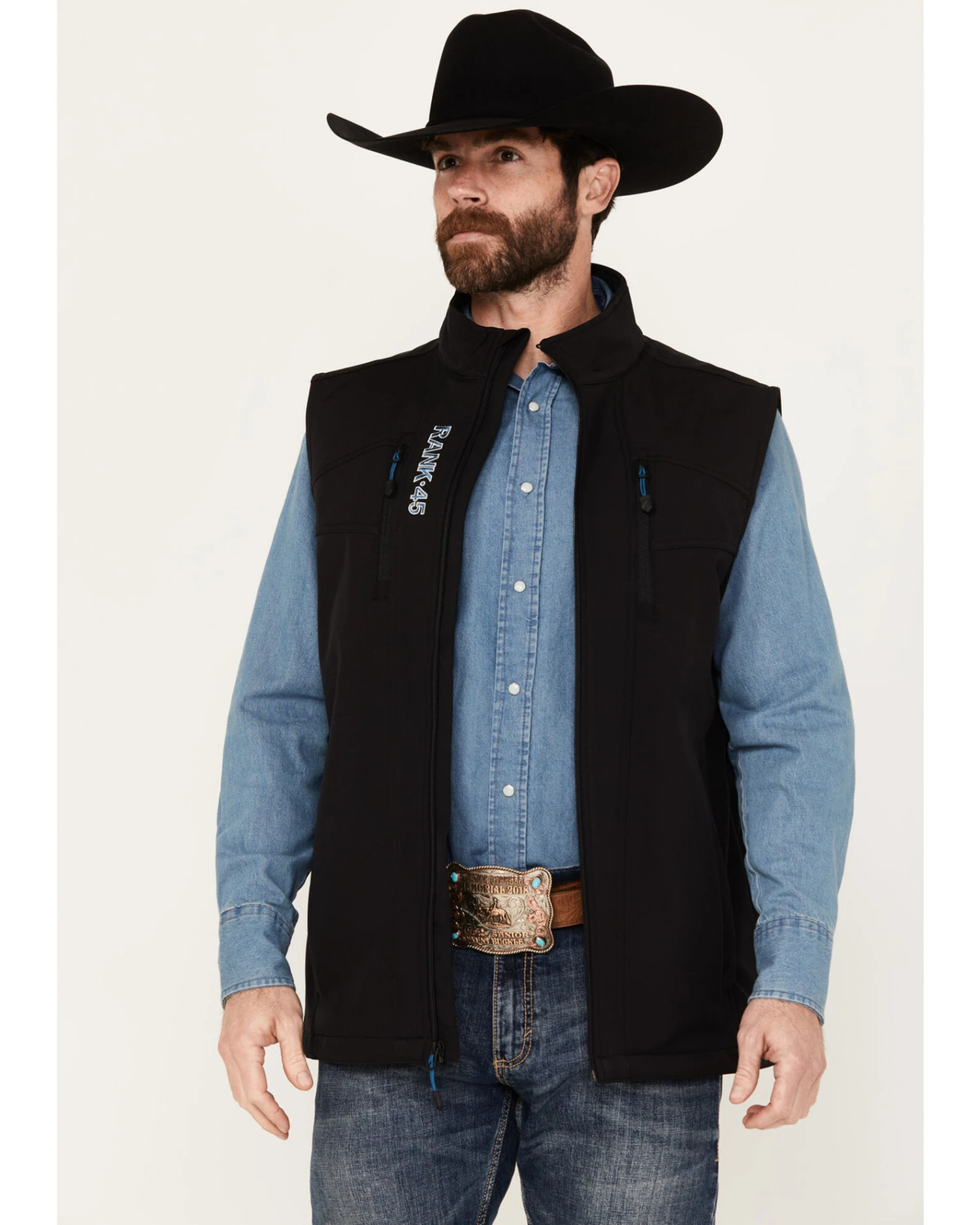 RANK 45 Men's Ralington Softshell Vest - Image 3