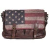 Scully Patriotic Brown Leather Crossbody